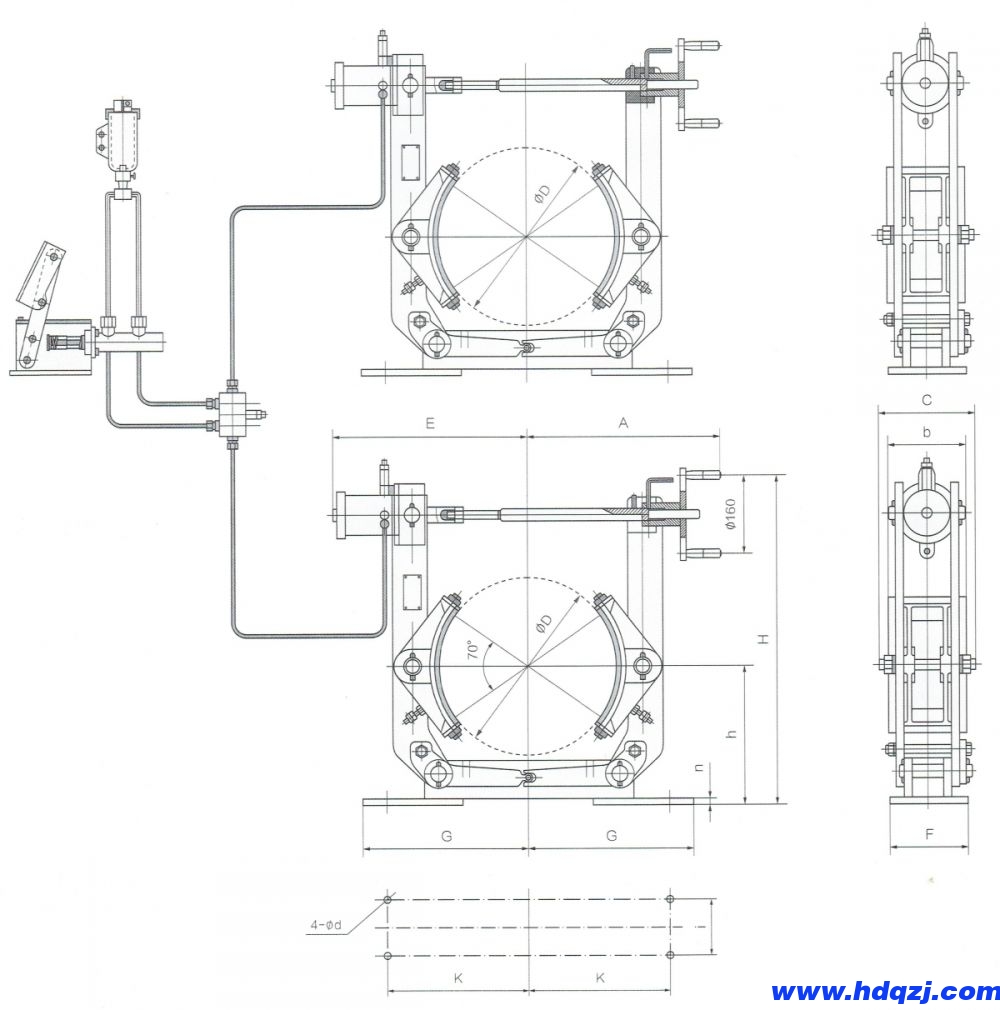 TYWZ2腳踏液壓鼓式制動器外形尺寸圖.jpg TYWZ2腳踏液壓鼓式制動器外形尺寸圖.jpg