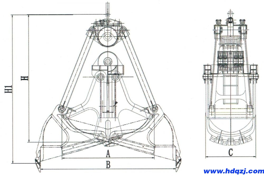 疏浚抓斗外形尺寸圖.jpg 疏浚抓斗外形尺寸圖.jpg