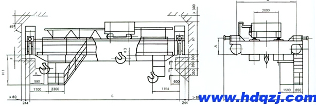 QD型10噸電動雙梁橋式起重機(jī)