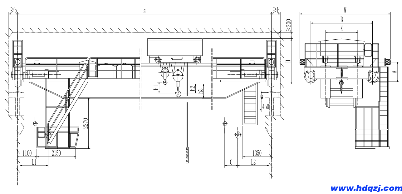QD型通用橋式起重機(jī)簡介 QD型通用橋式起重機(jī)簡介